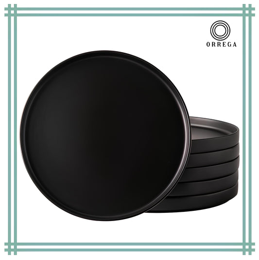 ORREGA Dinner Plates Black in Color - {Set of 6}...